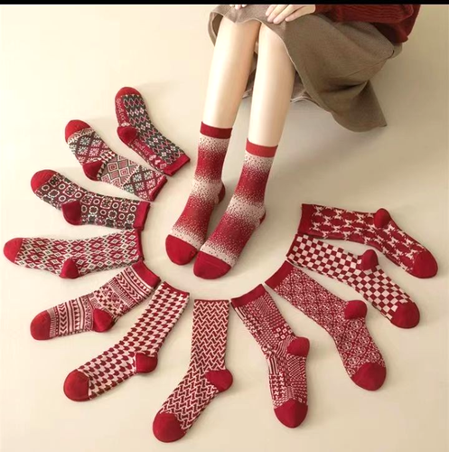 Winter Gift Socks for Girls Double Stripe Design 3 Pairs - photo 2