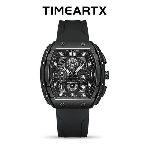TIMEARTX TA-5670 Tonneau Style Men's Quartz Watch 45MM