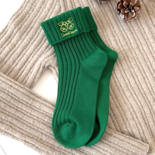 Kids Winter Cotton Cartoon Embroidery Socks 3 Pairs - photo 5