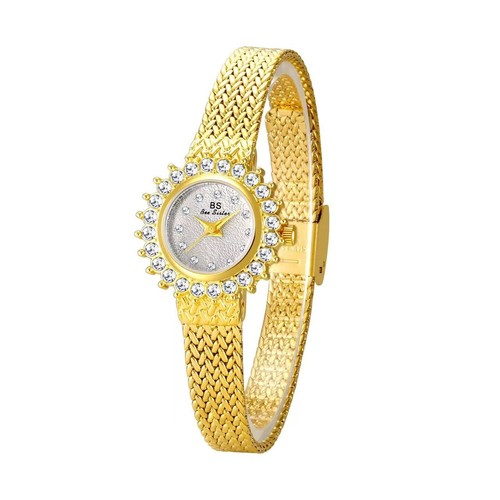 Bee Sister BS Women’s Luxury Crystal Watch – Gold Mesh - photo 2