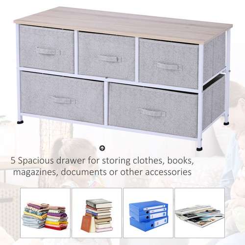 40" 5-Drawer Horizontal Storage Dresser Unit - photo 3