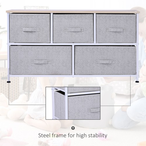 40" 5-Drawer Horizontal Storage Dresser Unit - photo 5