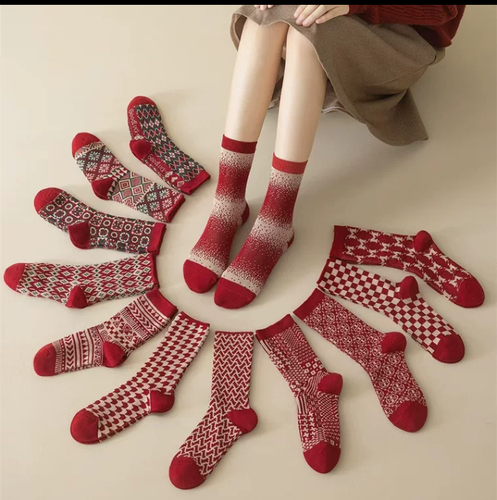 Winter Wool Socks for Women - 5 Pairs Set - photo 3