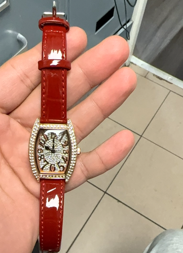 Yashidun Quartz Watch with Red Leather Strap - photo 4