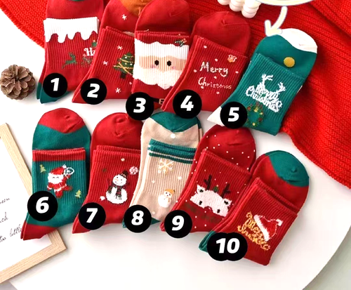 Christmas Socks Mid Socks Santa Claus 5 pcs