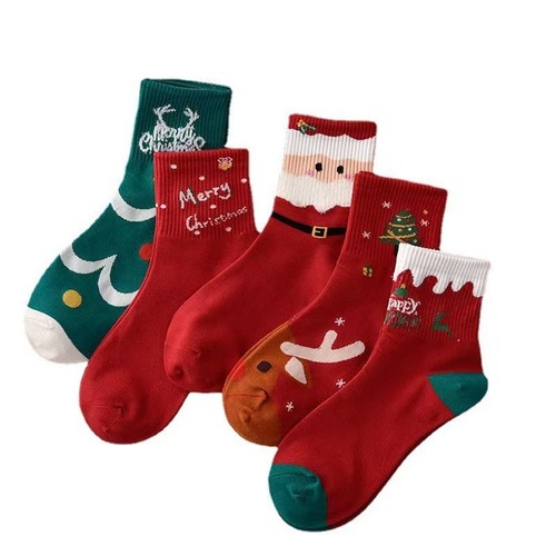 Christmas Socks Mid Socks Santa Claus 5 pcs - photo 2