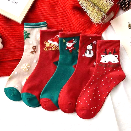 Christmas Socks Mid Socks Santa Claus 5 pcs - photo 3