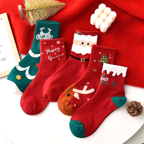 Christmas Socks Mid Socks Santa Claus 5 pcs - photo 4