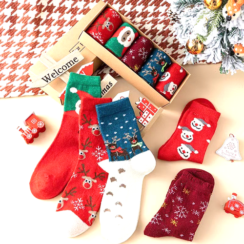 Christmas socks warm wool cute for your lovely women