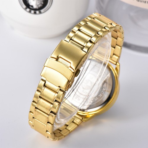 Luxury Gold Men’s Quartz Watch Black Dial Sport Style - photo 3