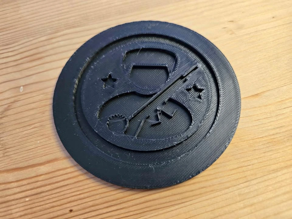 3D Printed Army Man Coaster – Black – Drink Coaster – PLA