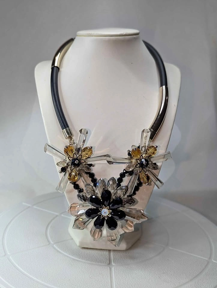 Crystal like Floral Statement Necklace by Max&Co