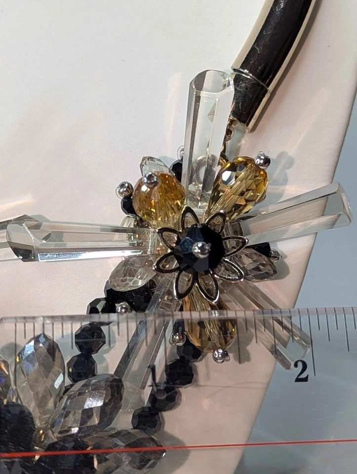 Crystal like Floral Statement Necklace by Max&Co - photo 5