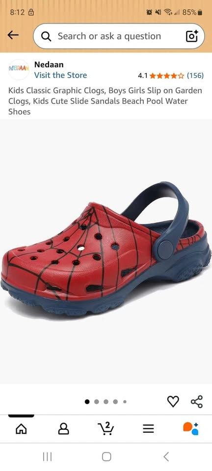 Kids Spider-Man Clogs - Size 4 (Brand New) - photo 3