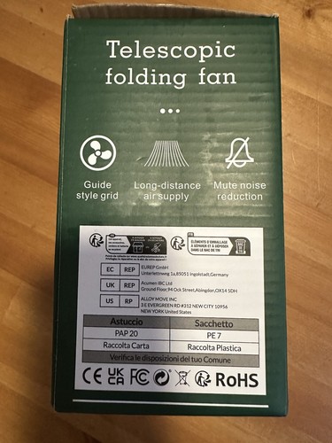 Telescopic Foldable Table Desk Fan, USB Rechargeable Adjustable - photo 3