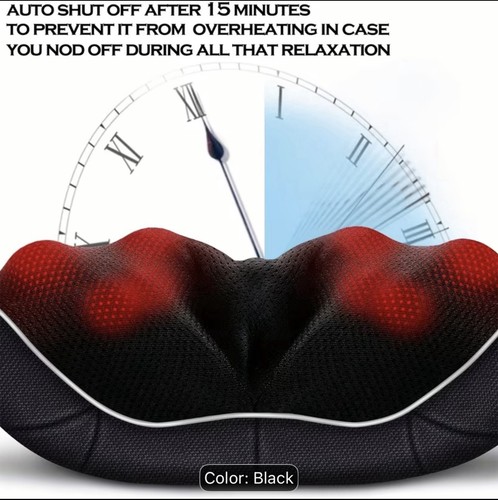 Neck & Shoulder Shiatsu Massager Heat Bi-Directional Rolling - photo 2