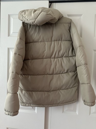 Hollister Men's Beige Hooded Full Zip Puffer Jacket Stand-Up Col - photo 3