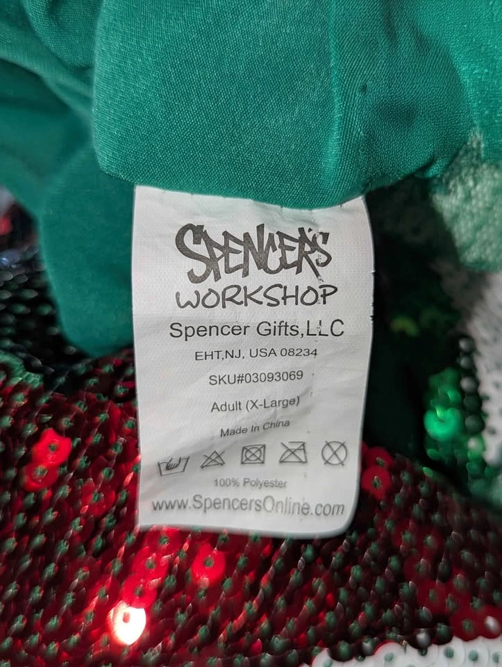 Spencer's Workshop Sequin Christmas Dress XL Ho Ho Ho - photo 3