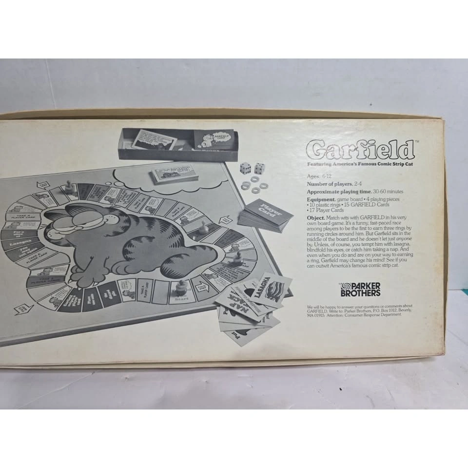 GARFIELD COMIC STRIP CAT BOARD GAME VINTAGE 1978 - photo 2
