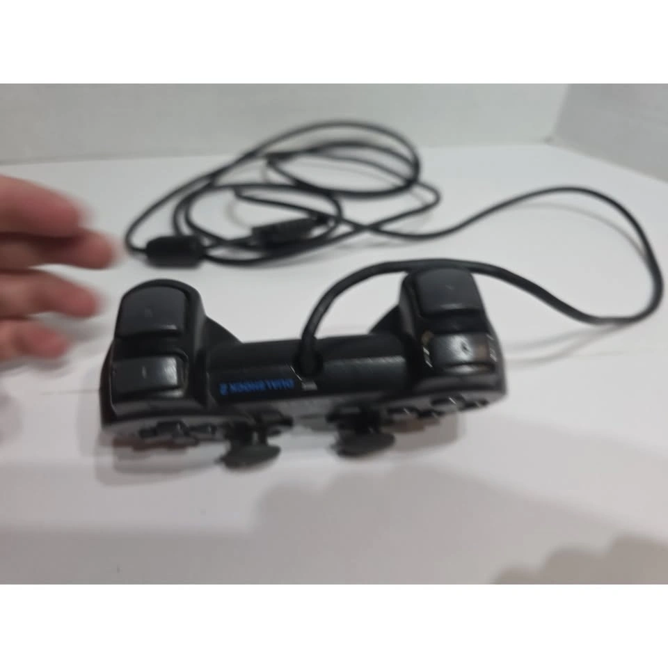 Black Dual Shock 2 Controller Official Sony PlayStation 2 PS2 - photo 3