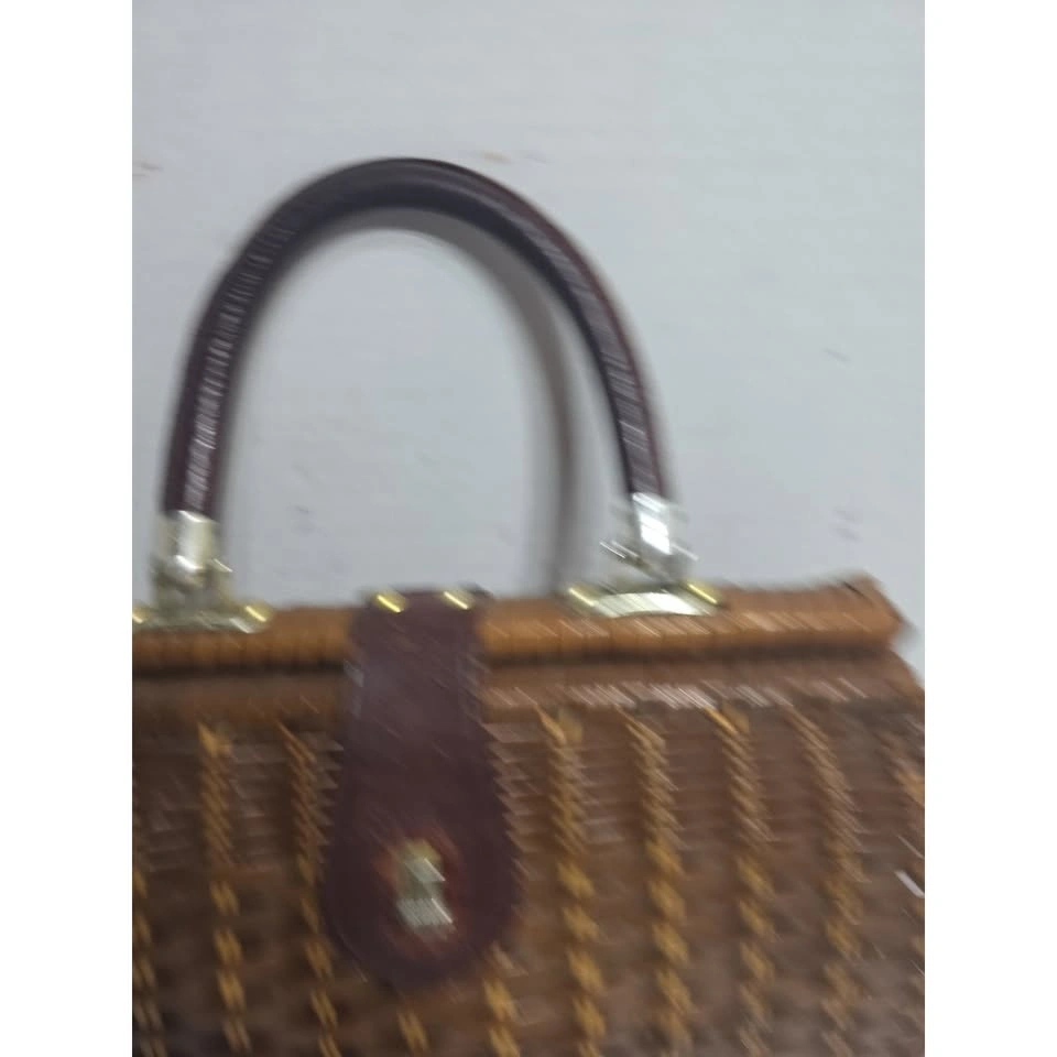 Vintage B. B. Rattan Wicker Handbag - photo 3