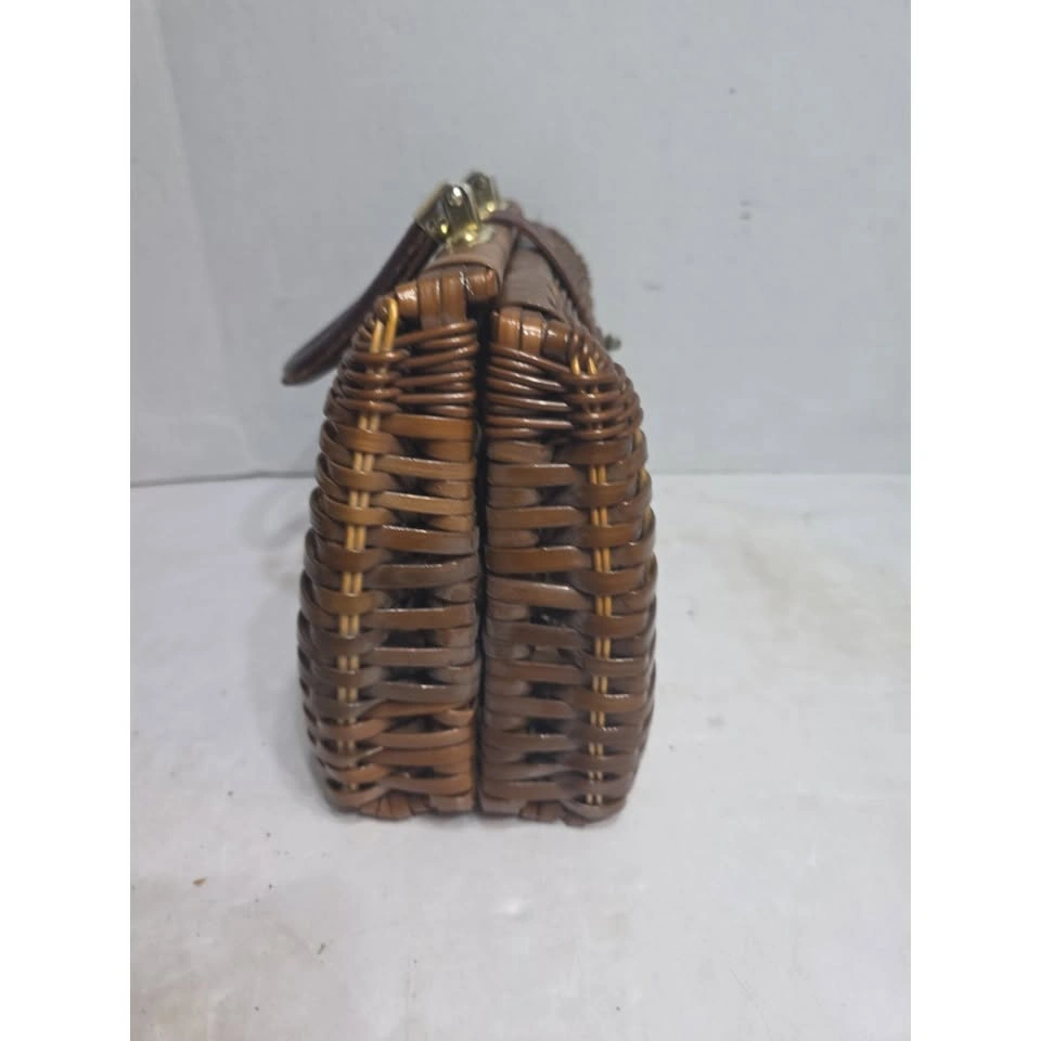 Vintage B. B. Rattan Wicker Handbag - photo 4