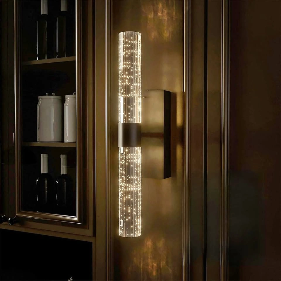 Crystal Battery Operated Wireless Wall Sconces (2 Pack)