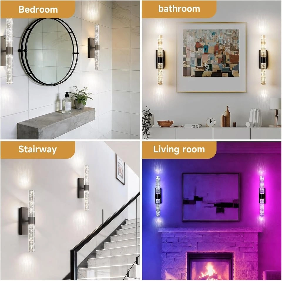 Crystal Battery Operated Wireless Wall Sconces (2 Pack) - photo 4