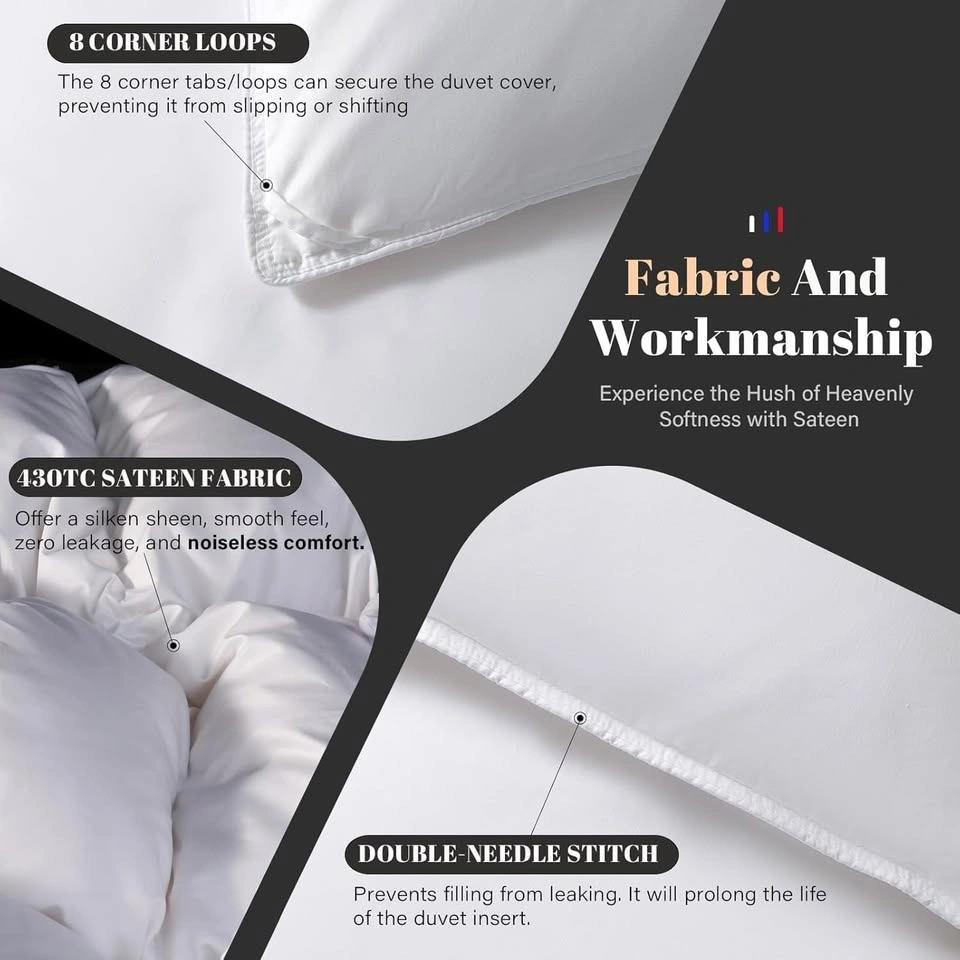 Queen Feather Down Comforter 90” x 90” Hotel Collection - photo 5
