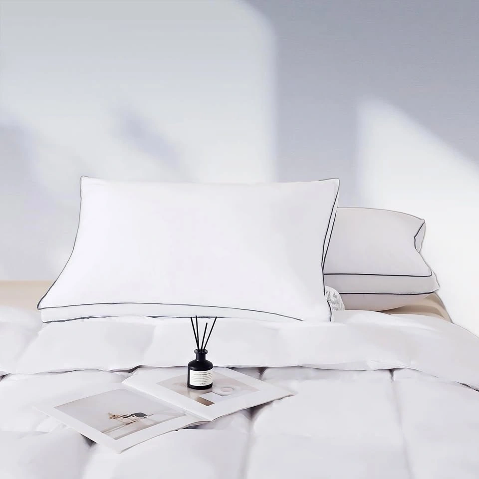 Goose Down Gusseted Bed Pillow Standard Size 18” x 24”