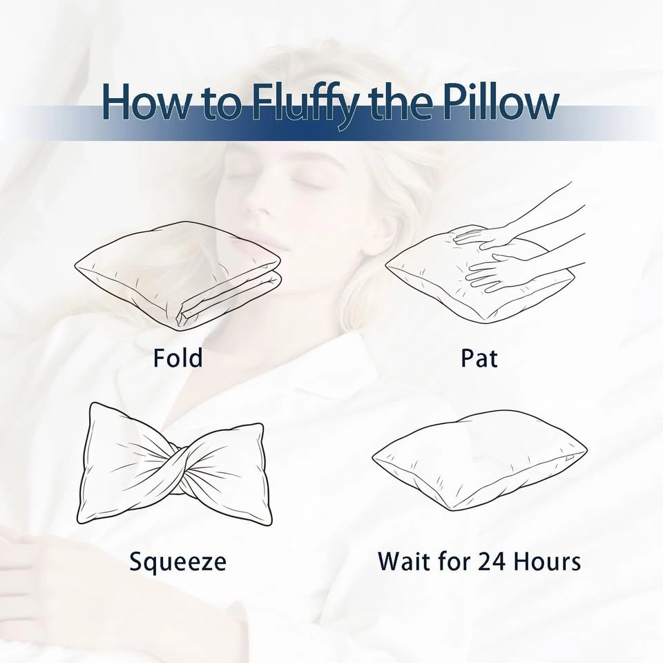 Goose Down Gusseted Bed Pillow Standard Size 18” x 24” - photo 3