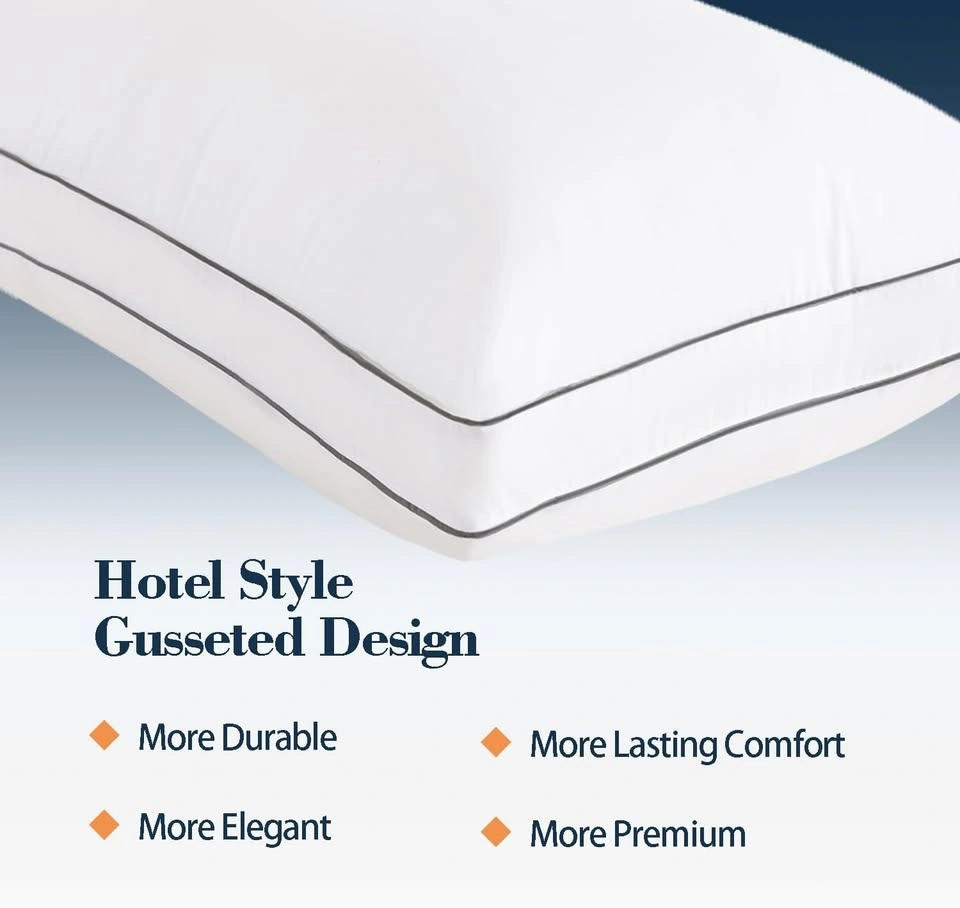 Goose Down Gusseted Bed Pillow Standard Size 18” x 24” - photo 4
