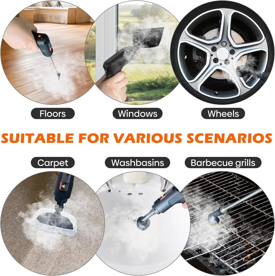 Portable Handheld Steam Cleaner with 16 Accessories & 1400ML Tan - photo 4