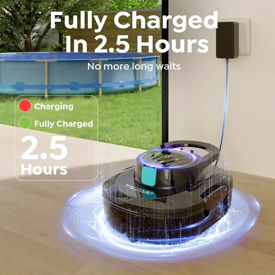 Cordless Robotic Pool Cleaner with 120-Min Runtime - photo 3