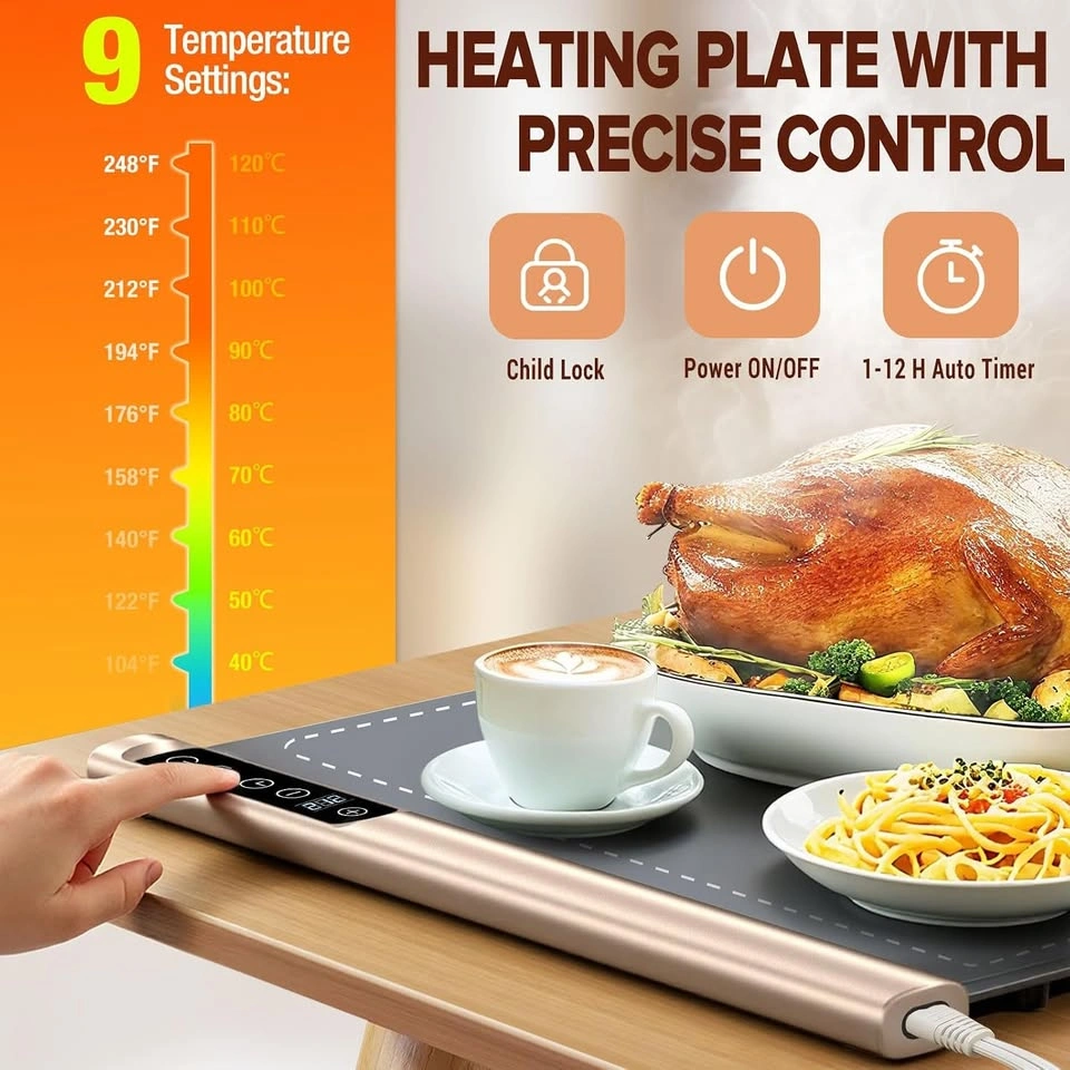 Extra Large 36” x 16” Food Warming Mat for Buffets & Parties, 50 - photo 5
