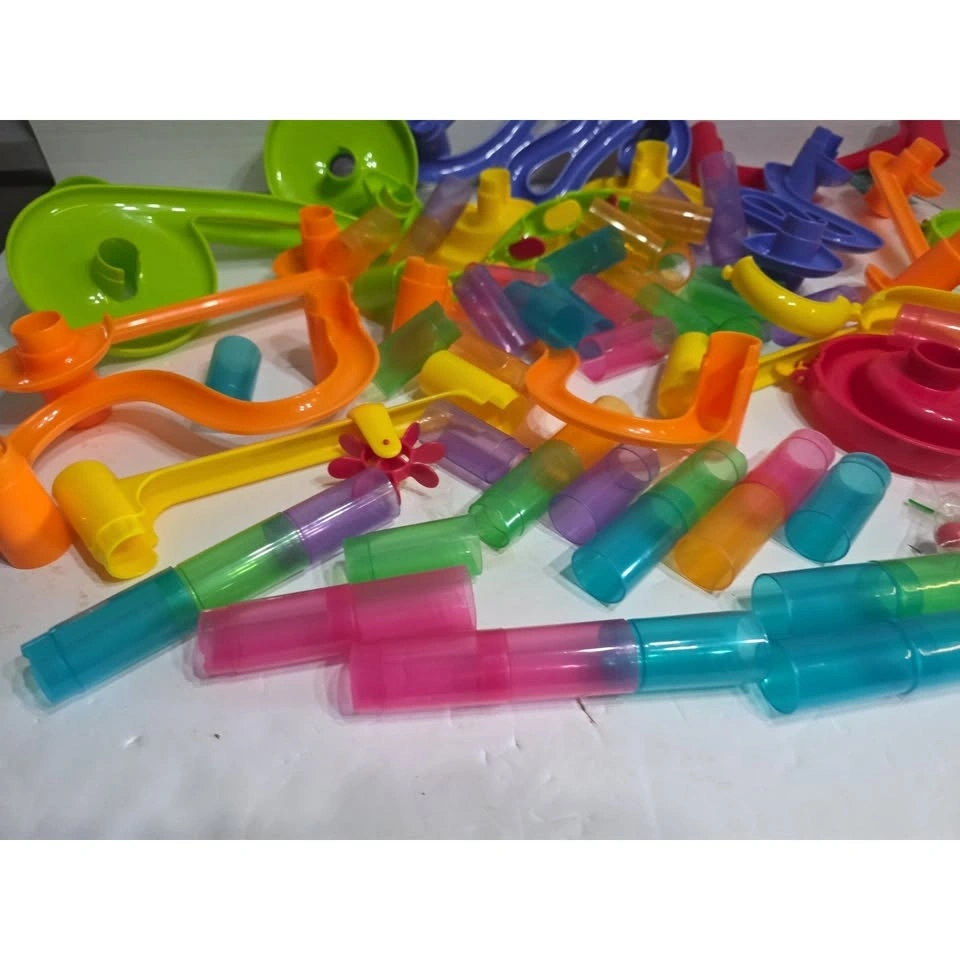 Marble Run Maze Race Track Lot Pieces Add On 60 Plus Parts - photo 2