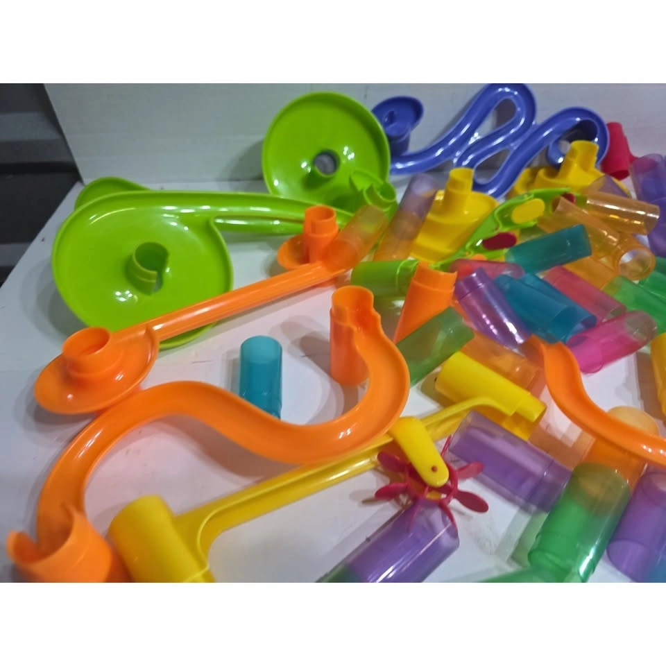 Marble Run Maze Race Track Lot Pieces Add On 60 Plus Parts - photo 3