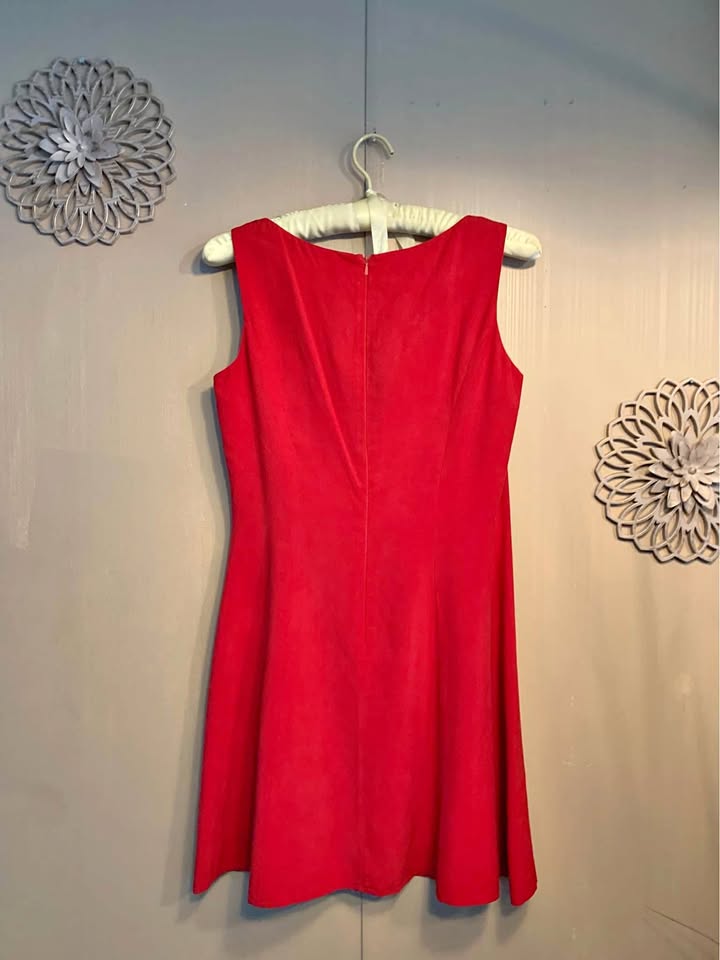 GORGEOUS RED, MAXI FLARE SPENCER JEREMY 100% SILK DRESS!