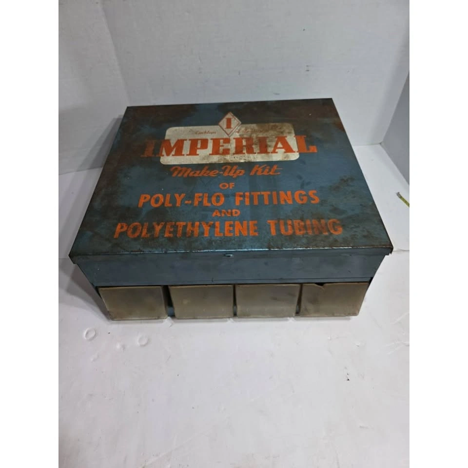 Vintage Imperial Brass Fittings Metal Display Case