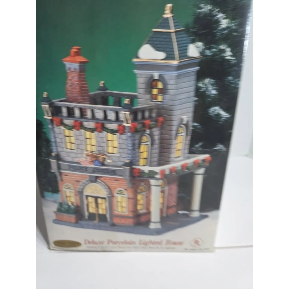 Vintage 2002 Heartland Valley Village Porcelain Lighted Police S - photo 2