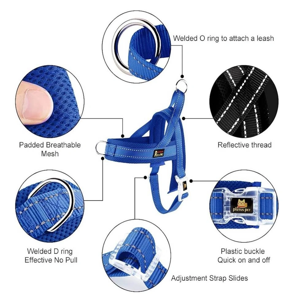 NEW no pull dog harness (size S / navy blue) - photo 3