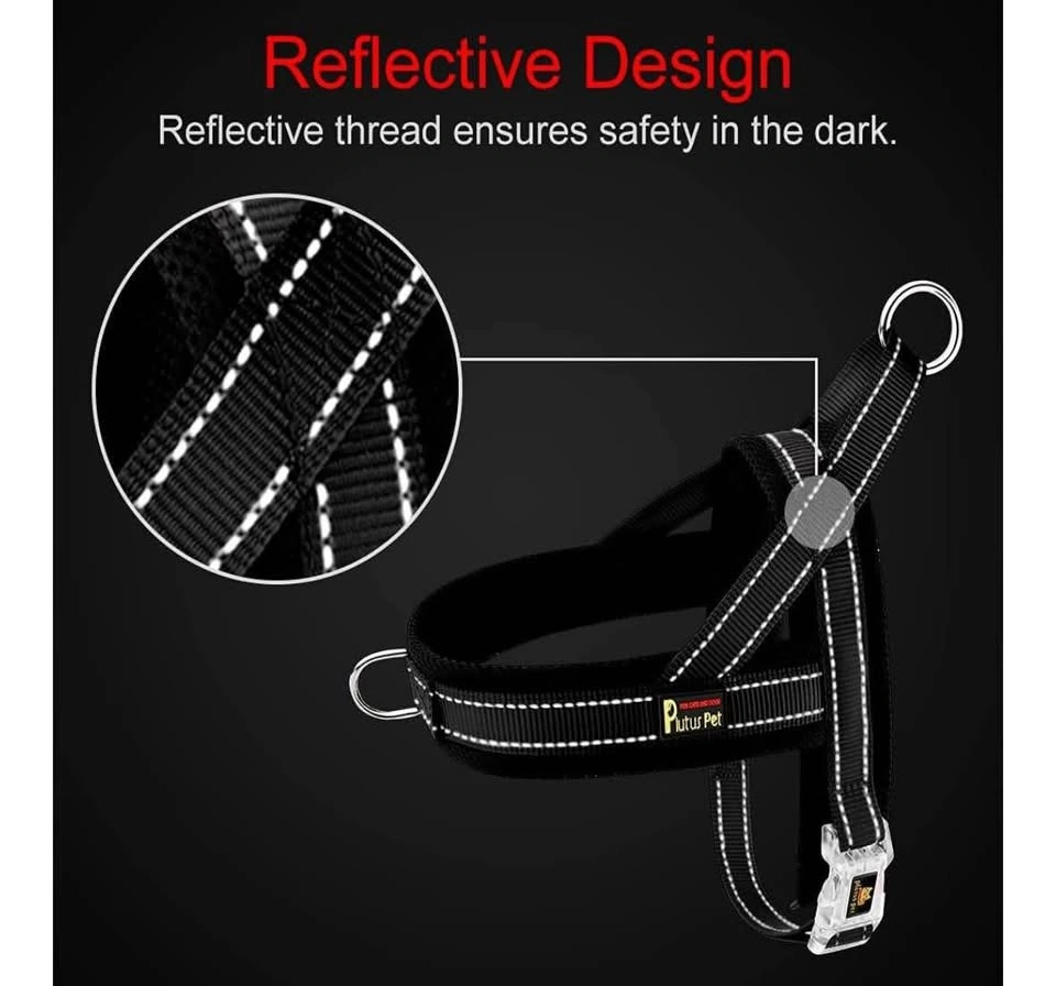 NEW no pull dog harness (size S / navy blue) - photo 4