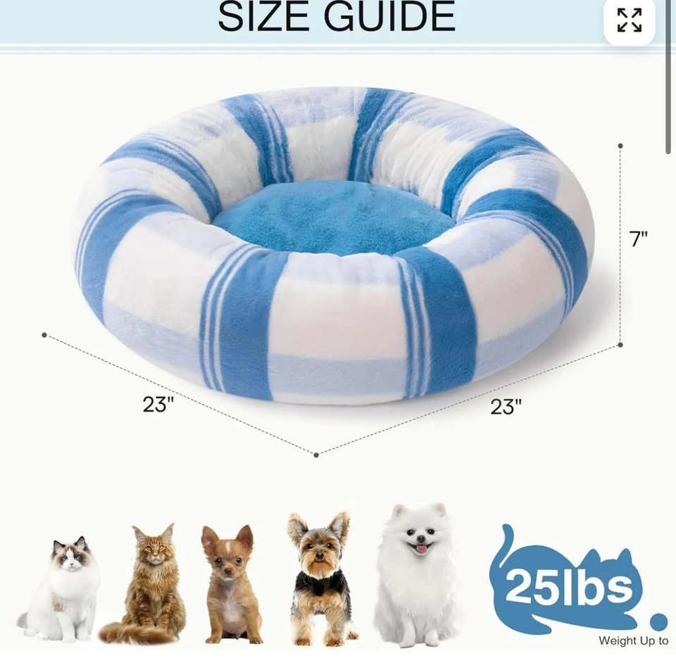 NEW fluffy cat&dog donut bed - photo 4