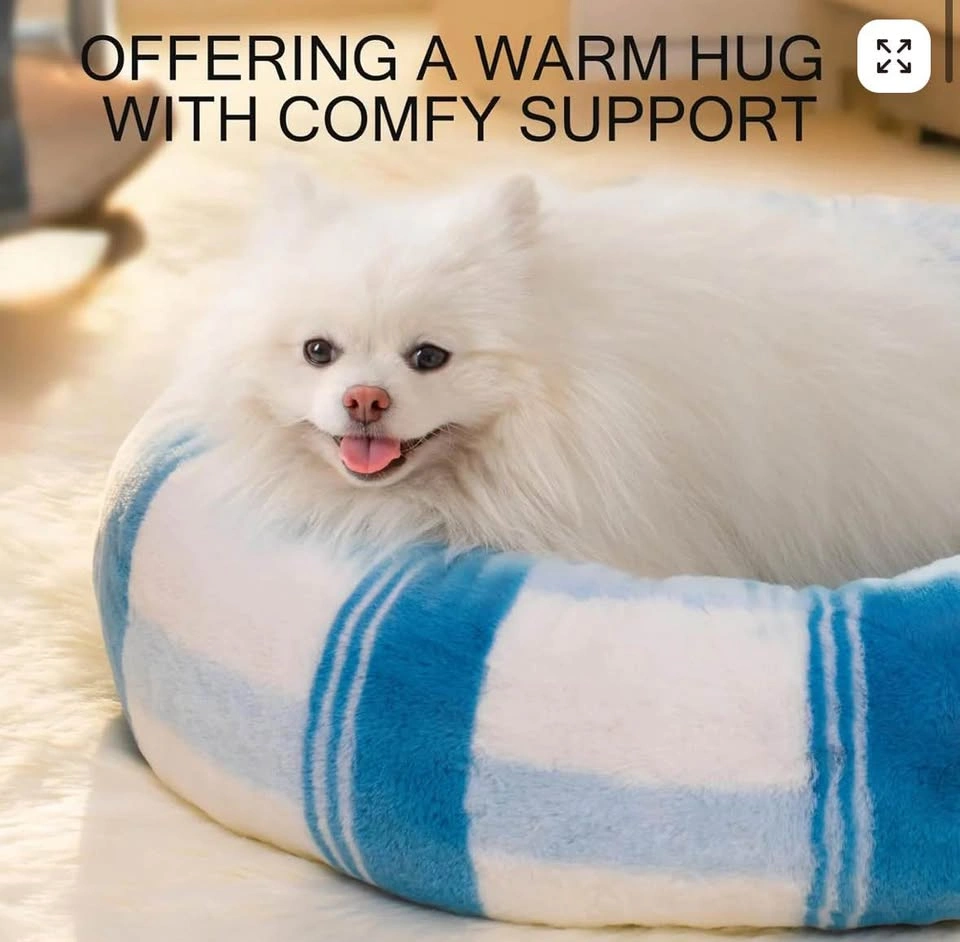 NEW fluffy cat&dog donut bed - photo 5
