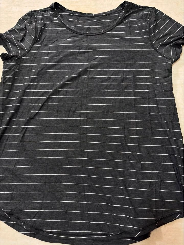 Lululemon Striped Short Sleeve Shirt
