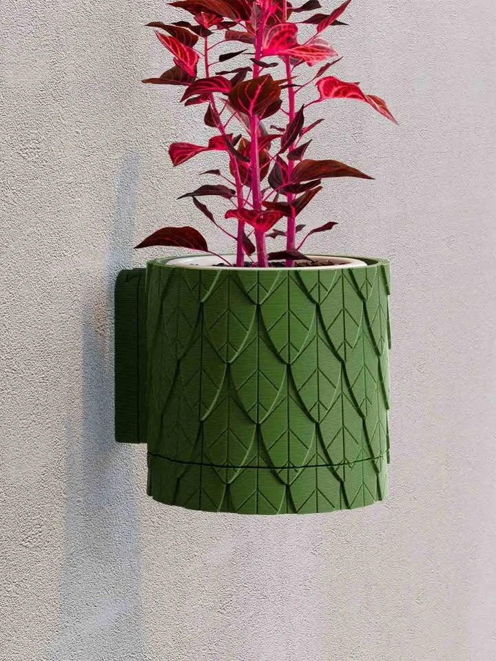 3D printed Aesthetic minimalist wall mounted Planters - photo 2