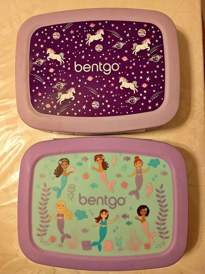 2x Bentgo Kids Lunch Boxes - Unicorn Space + Mermaids