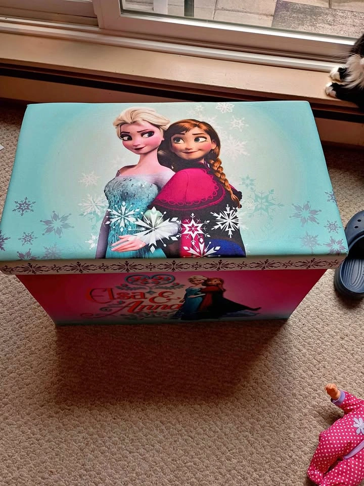Frozen Storage Ottoman / Toy Box - Elsa & Anna
