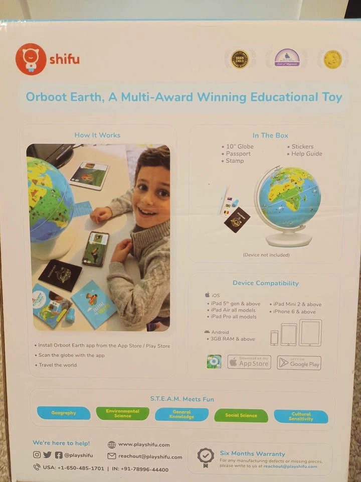 Shifu Orboot Earth Interactive AR Globe – Complete Set Like New - photo 3