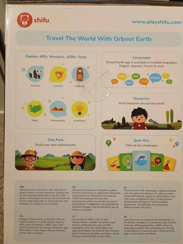 Shifu Orboot Earth Interactive AR Globe – Complete Set Like New - photo 4